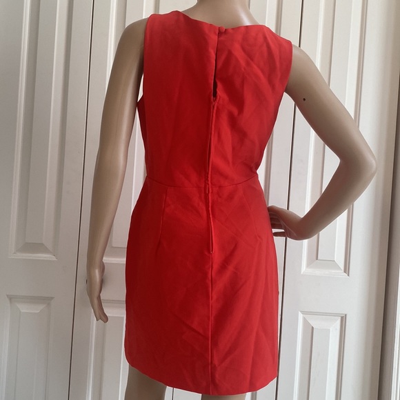 Teeze Me Juniors Size 7 Red/Orange mini Dress. So pretty. Cross Front. Sleeveles - Picture 5 of 12